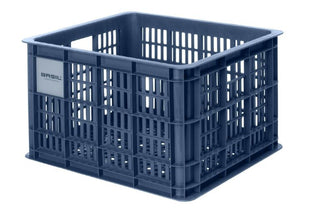 Basil Bicycle Crate Medium Recycled 29.5L - Blue Stone