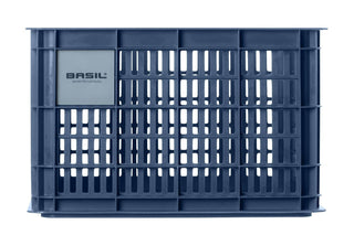 Basil Bicycle Crate Medium Recycled 29.5L - Blue Stone