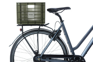 Basil Bicycle Crate Medium Recycled 29.5L - Moss Green