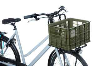 Basil Bicycle Crate Medium Recycled 29.5L - Moss Green