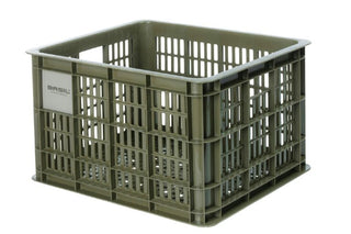 Basil Bicycle Crate Medium Recycled 29.5L - Moss Green