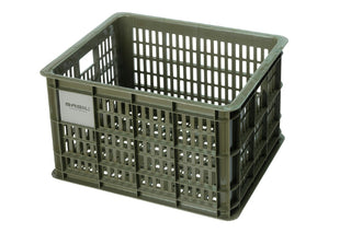 Basil Bicycle Crate Medium Recycled 29.5L - Moss Green