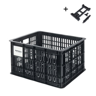 Basil Bicycle Crate Mik 2.0 Medium Recycled Lockable 29.5L - Black
