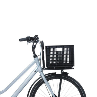 Basil Bicycle Crate Mik 2.0 Medium Recycled Lockable 29.5L - Black