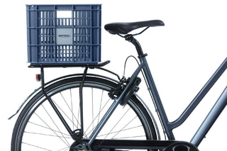 Basil Bicycle Crate Large Recycled 40L - Blue Stone