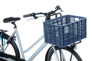 Basil Bicycle Crate Large Recycled 40L - Blue Stone