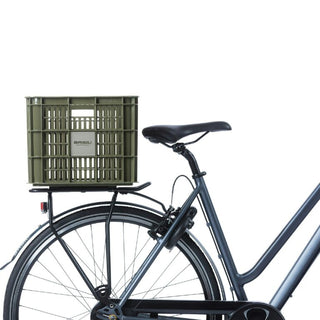Basil Bicycle Crate Mik 2.0 Large Recycled 40L - Moss Green