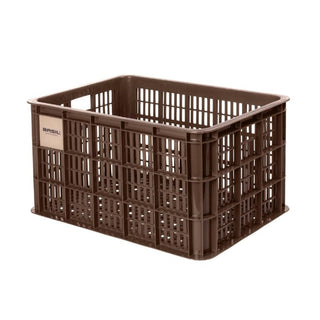 Basil Bicycle Crate Large Recycled Synthetic 40L - Brown