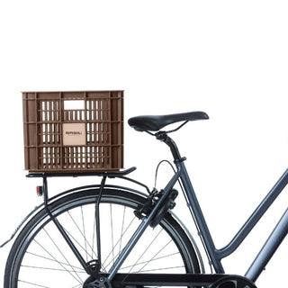 Basil Bicycle Crate Large Recycled Synthetic 40L - Brown