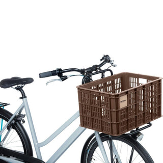 Basil Bicycle Crate Large Recycled Synthetic 40L - Brown
