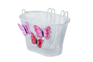 Basil Jasmin Butterfly Junior Front Basket - White