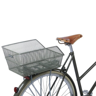 Basil Cento Rear Bicycle Basket Fixed - Olive Green