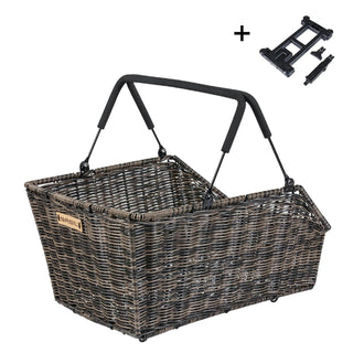 Basil Cento Rear Basket Mik 2. Rattan Look Nature - Brown