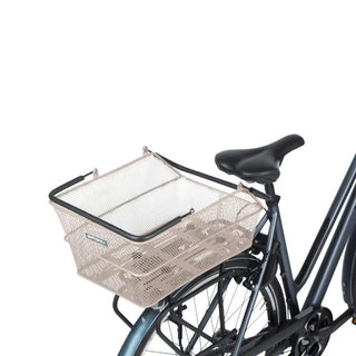 Basil Cento Mik 2.0 Rear Bicycle Basket - Nude Metallic