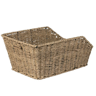 Basil Cento Rattan Look Rear Basket Seagrass - Brown