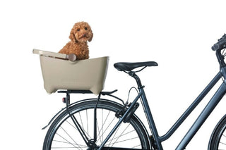 Basil Buddy Dog Bicycle Basket Mik - Biscotti Brown