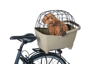 Basil Buddy Dog Bicycle Basket Mik - Biscotti Brown