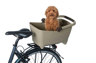 Basil Buddy Dog Bicycle Basket Mik - Biscotti Brown