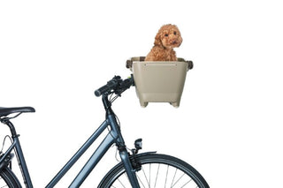 Basil Buddy Dog Bicycle Front Basket KF 32L - Biscotti Brown