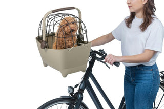Basil Buddy Dog Bicycle Front Basket KF 32L - Biscotti Brown