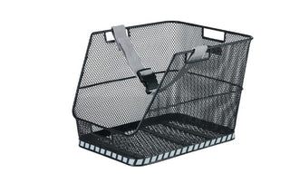 Basil Schoolbag Rear Basket With Belt Fix Mount - Black