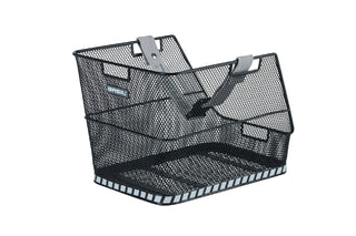Basil Schoolbag Rear Basket With Belt Fix Mount - Black