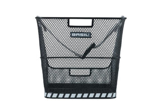 Basil Schoolbag Rear Basket With Belt Fix Mount - Black