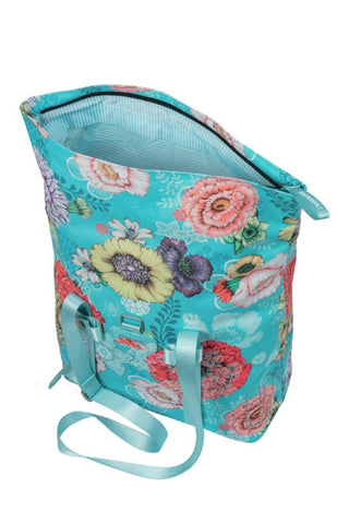 Basil Bloom Field Bicycle Shopper Bag 15-20L - Sky Blue