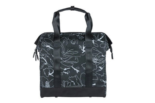 Basil Grand Flower Bicycle Shopper Bag 23L - Black