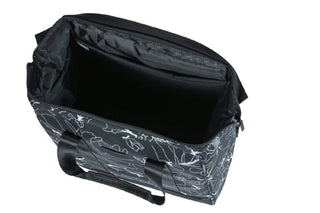 Basil Grand Flower Bicycle Shopper Bag 23L - Black