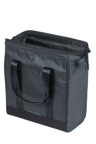 Basil Grand Tarpaulin Bicycle Shopper Bag 23L - Black