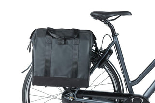 Basil Grand Tarpaulin Bicycle Shopper Bag 23L - Black