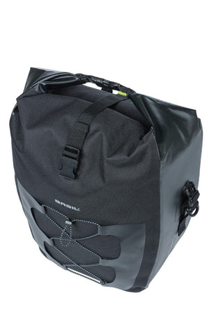 Basil Navigator Waterproof Single Pannier Bag 25L - Black