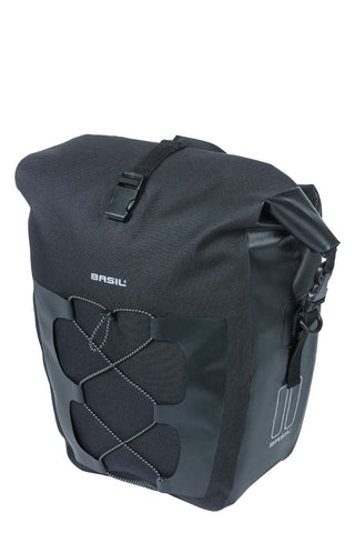 Basil Navigator Waterproof Single Pannier Bag 25L - Black