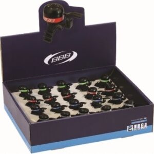 BBB Cycling BBB-16D Bell Minifit Display 20 Pcs - White/Blue/Red/Green