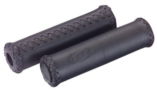 BBB Cycling BHG-26.BK Trekking Exclusive Leather Handlebar Grips - 128MM Black