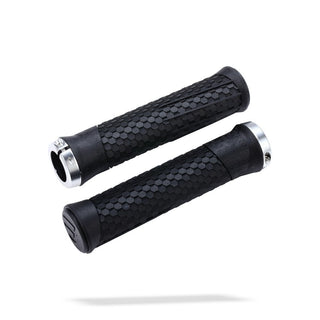 BBB Cycling BHG-95-142 Python Handlebar Grips - 142MM Black/Lockring Dark Grey
