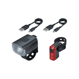 BBB Cycling BLS-144 Winder Stud 33 Combo+ Salute Rear Light Set - Black