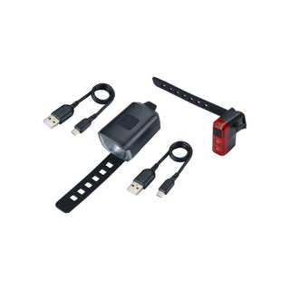 BBB Cycling BLS-144 Winder Stud 33 Combo+ Salute Rear Light Set - Black