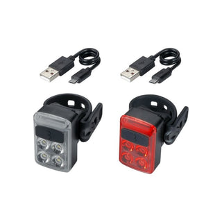 BBB Cycling BLS-237 Slide Rechargeable Front & Rear Combo LED Light Set