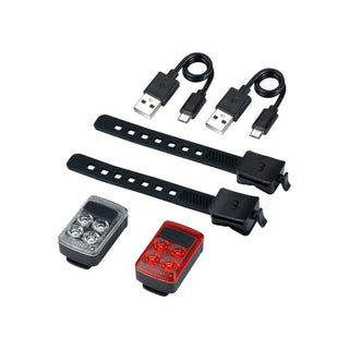 BBB Cycling BLS-237 Slide Rechargeable Front & Rear Combo LED Light Set