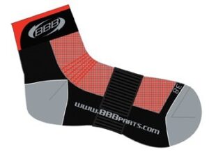 BBB Cycling BSO-01 Technofeet Short Socks - Black/Red