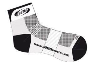 BBB Cycling BSO-01 Technofeet Short Socks - White/Black