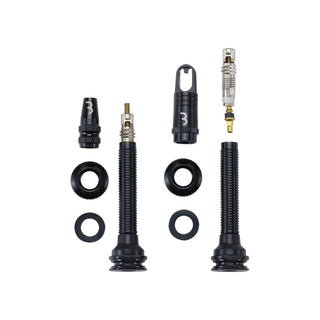 BBB Cycling BTI-160 Tubeless Valves AL Removable Core 2 Pcs - 40MM Black