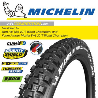 Michelin Wild Enduro Rear Gum-X3D 29"x2.4" Foldable Tyre