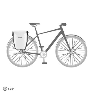 Ortlieb F5003 Back-Roller City Pannier Bag Pair - White/Black