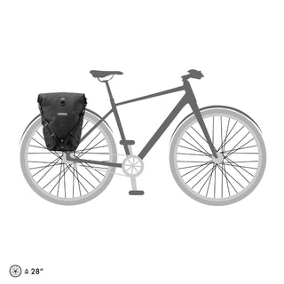 Ortlieb F5505 Back-Roller High Visibility QL2.1 Pannier Bag - Black Reflect