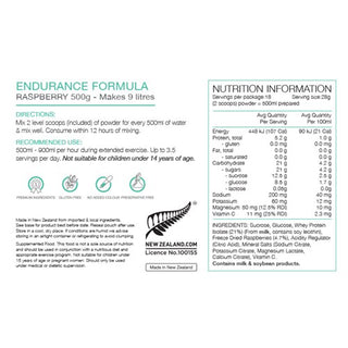 Pure Endurance Formula 500G - Raspberry