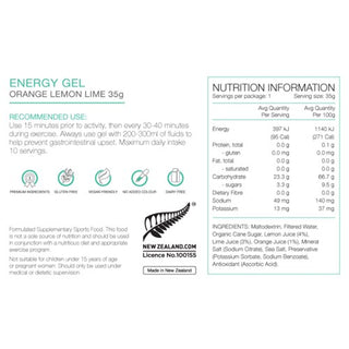 Pure Energy Gel Orange Lemon Lime 35G Box of 24