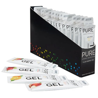 Pure Fluid Energy Gel Raspberry With 30mg Caffeine 50g Box of 18